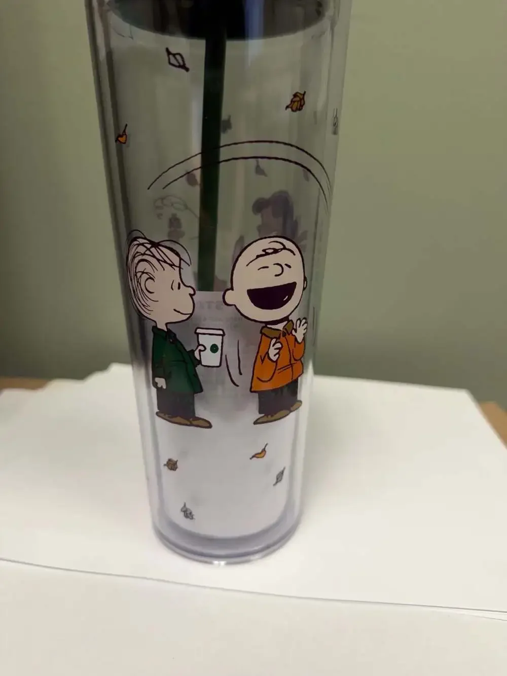 Starbucks Peanuts Autumn Fun Plastic Cold Cup 24oz Size 24 oz